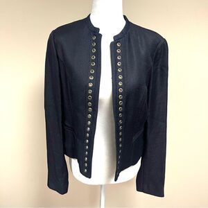 Carlisle vintage textured blazer with grommets. Sz 4